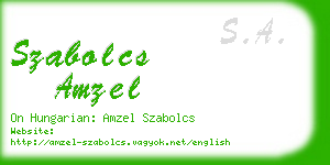 szabolcs amzel business card